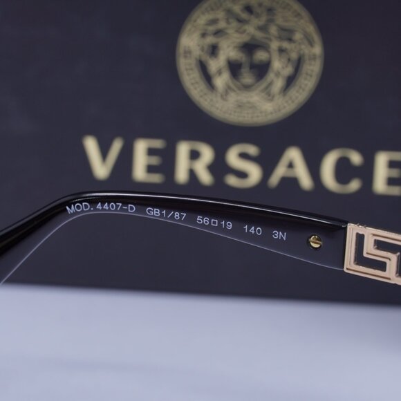 Versace VE4407D GB1/87 Square Sunglasses – Black/Dark Grey - Picture 7 of 10